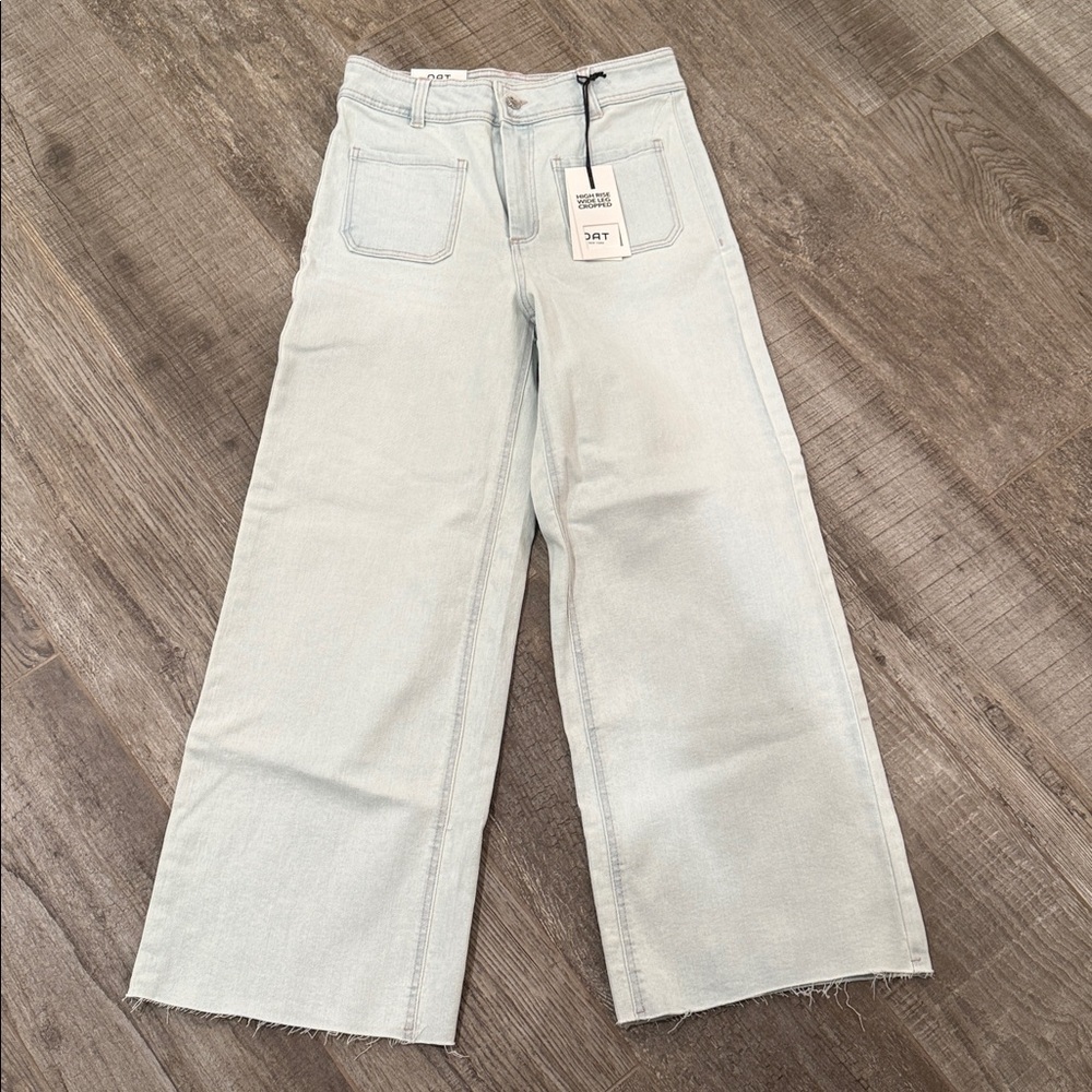 OAT NY High Rise Wide Leg Cropped Jean (4/27)